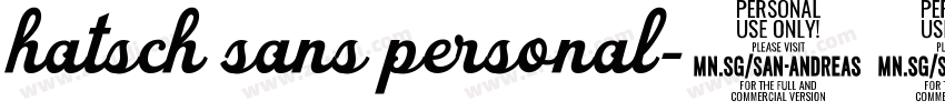 hatsch sans personal字体转换